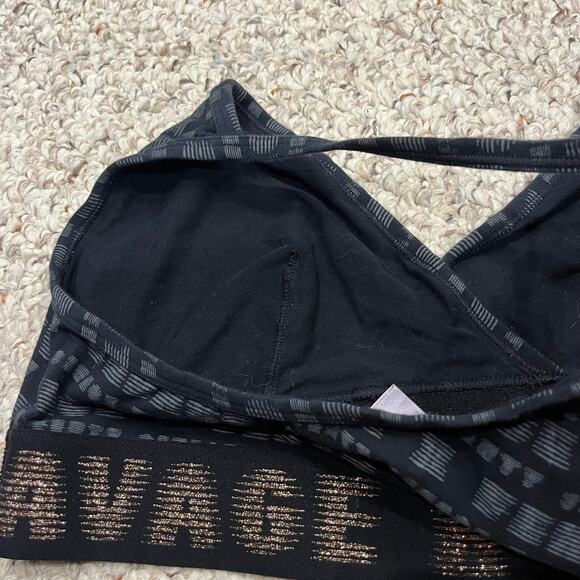 Savage X Fenty Bralette Sz XL Black PRinted Light Support Metallic - Picture 6 of 6